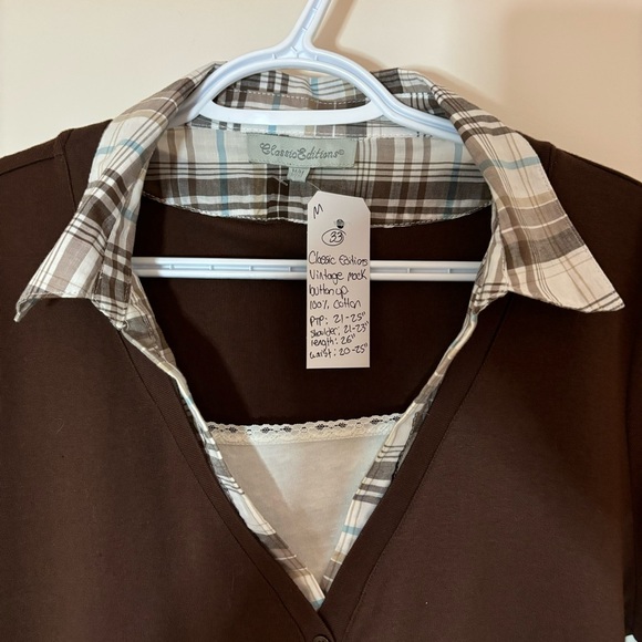 💙33 Classic Editions Cotton Mock Button Down - Picture 6 of 9